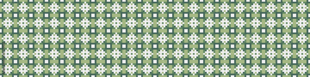 Fototapeta premium Abstract Cross Pattern Dots Logo generative computational art illustration