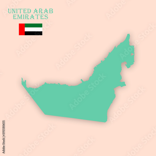 Illustration d'une carte des Émirats Arabes Unis