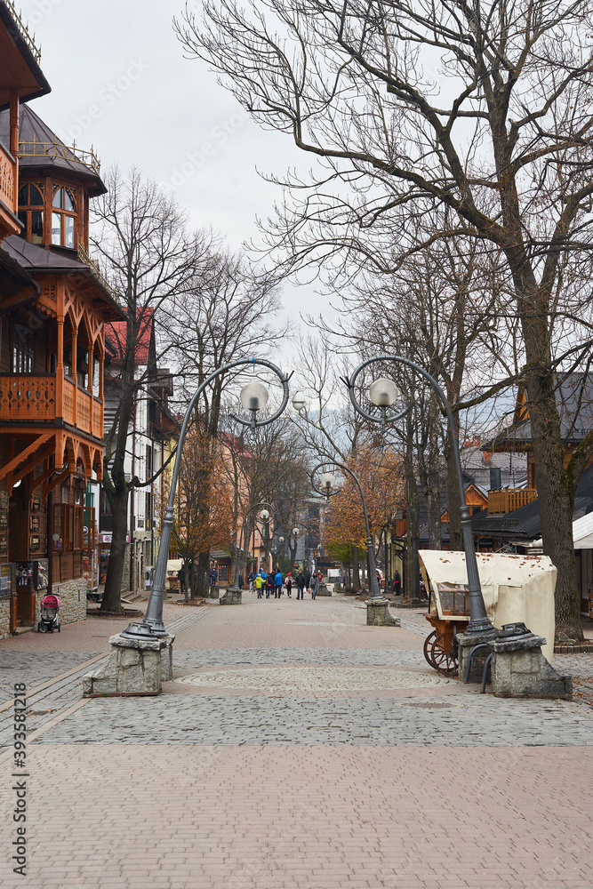 promenade in the city of Zakopane