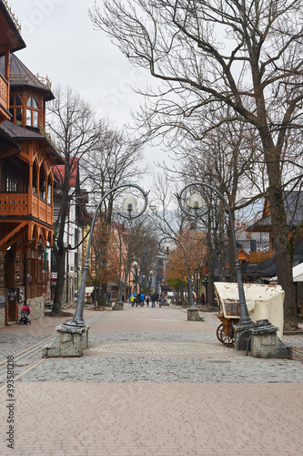 Obraz na płótnie promenade in the city of Zakopane w salonie