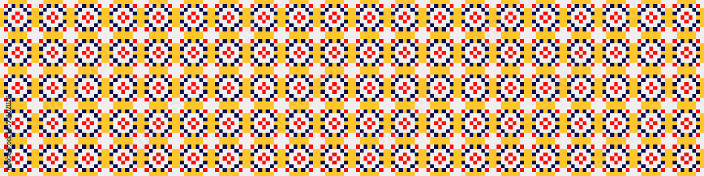 Fototapeta premium Abstract Cross Pattern Dots Logo generative computational art illustration