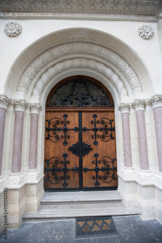 Closed entrance of Greek Catholic Church in Zagreb; Church
