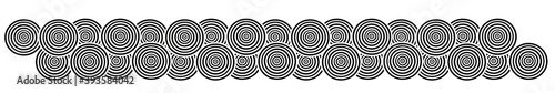 Footer circle shape pattern black and white for decoration