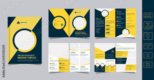 Construction Business Pages Brochure Design Template