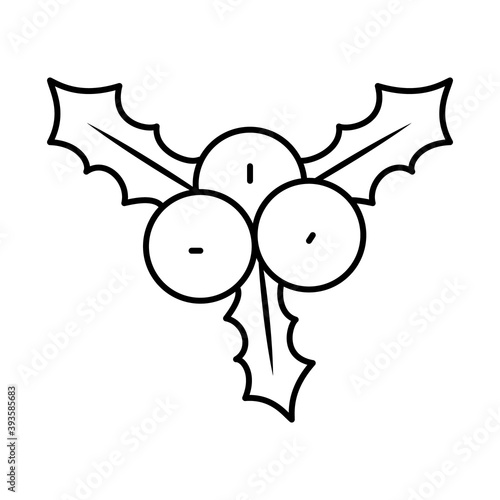 holly berry icon, line style