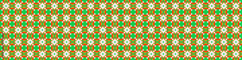 Fototapeta premium Abstract Cross Pattern Dots Logo generative computational art illustration