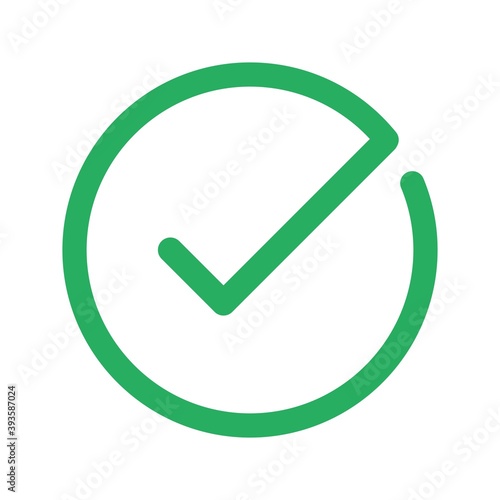 Check mark vector icon. Checkmark right symbol tick sign. approved symbol.