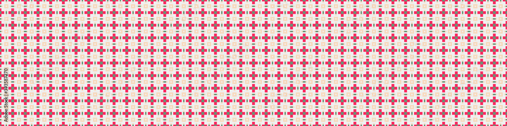 Fototapeta premium Abstract Cross Pattern Dots Logo generative computational art illustration