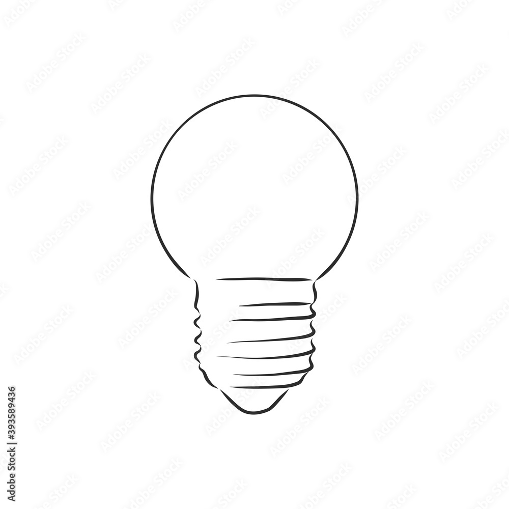 design of light line vector drawing, light bulb vector sketch illustration design of light line vector drawing, light bulb vector sketch illustration