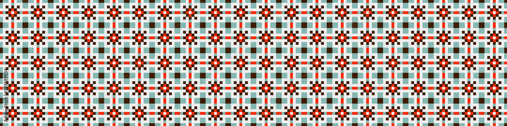 Fototapeta premium Abstract Cross Pattern Dots Logo generative computational art illustration