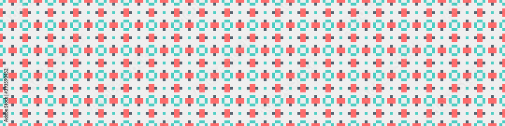 Fototapeta premium Abstract Cross Pattern Dots Logo generative computational art illustration