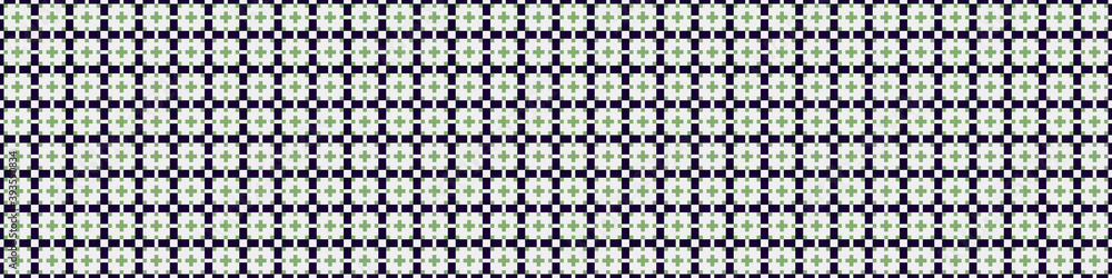 Fototapeta premium Abstract Cross Pattern Dots Logo generative computational art illustration