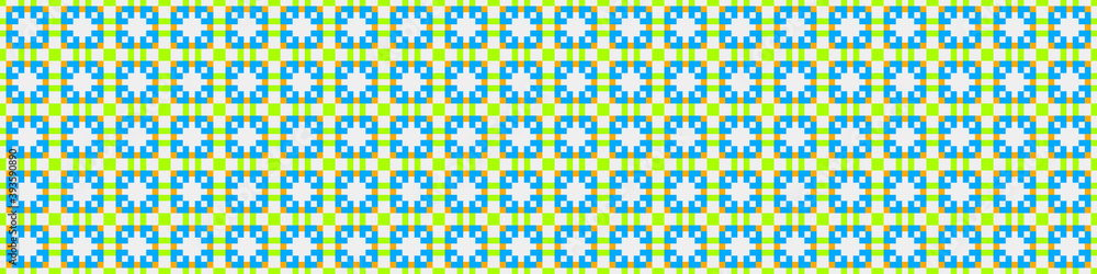 Fototapeta premium Abstract Cross Pattern Dots Logo generative computational art illustration