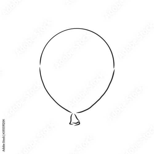 Illustration balloon. Doodle style, balloon vector sketch illustration