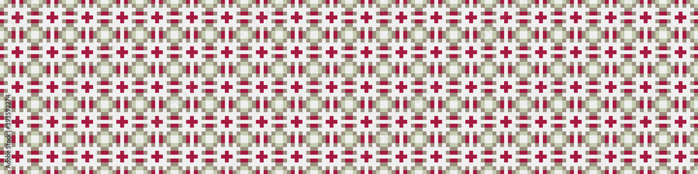 Fototapeta premium Abstract Cross Pattern Dots Logo generative computational art illustration