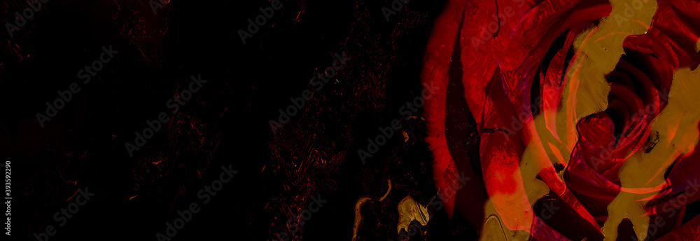 Fototapeta premium Silhouette of a woman's head, silhouette of a naked women. Lesbian love. Red rose isolated on an abstract background. Floral background. Flowers closeup. Wedding and valentine.