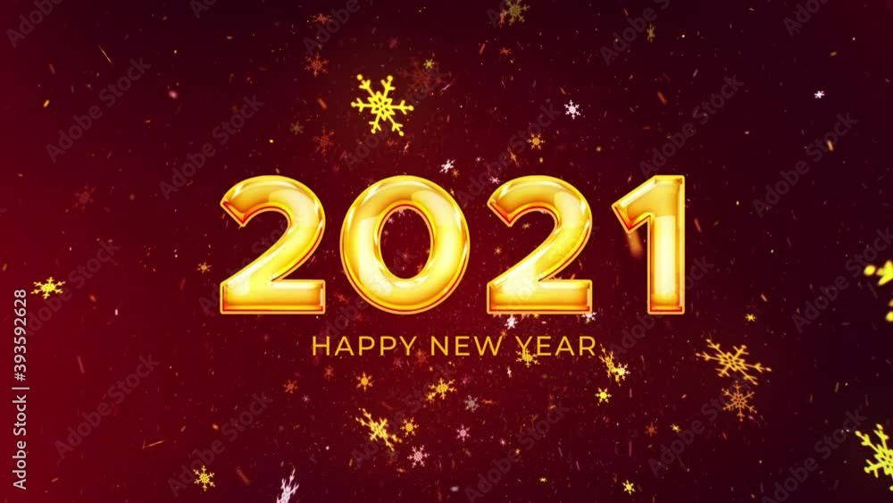 2021 Happy New Year golden particles bokeh snowflake red background new year resolution concept.
2021 Happy New Year golden particles bokeh snowflake red background new year resolution concept.