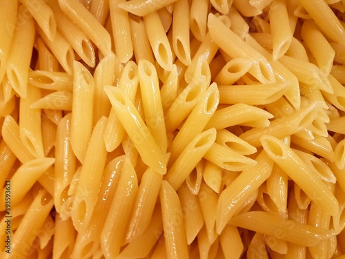 White macaroni. shot from above