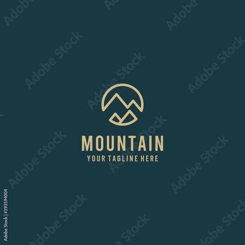 Creative beautiful mountain logo design