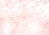 Pink pastel abstract background. white light and snowflakes bokeh winter for Christmas new year blurred beautiful shiny lights use for card banner wallpaper backdrop and your product.