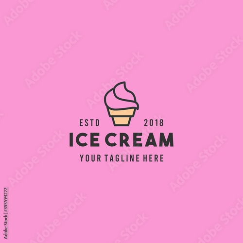Creative ice cream logo design