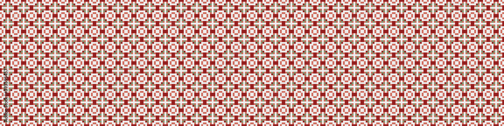 Fototapeta premium Abstract Cross Pattern Dots Logo generative computational art illustration