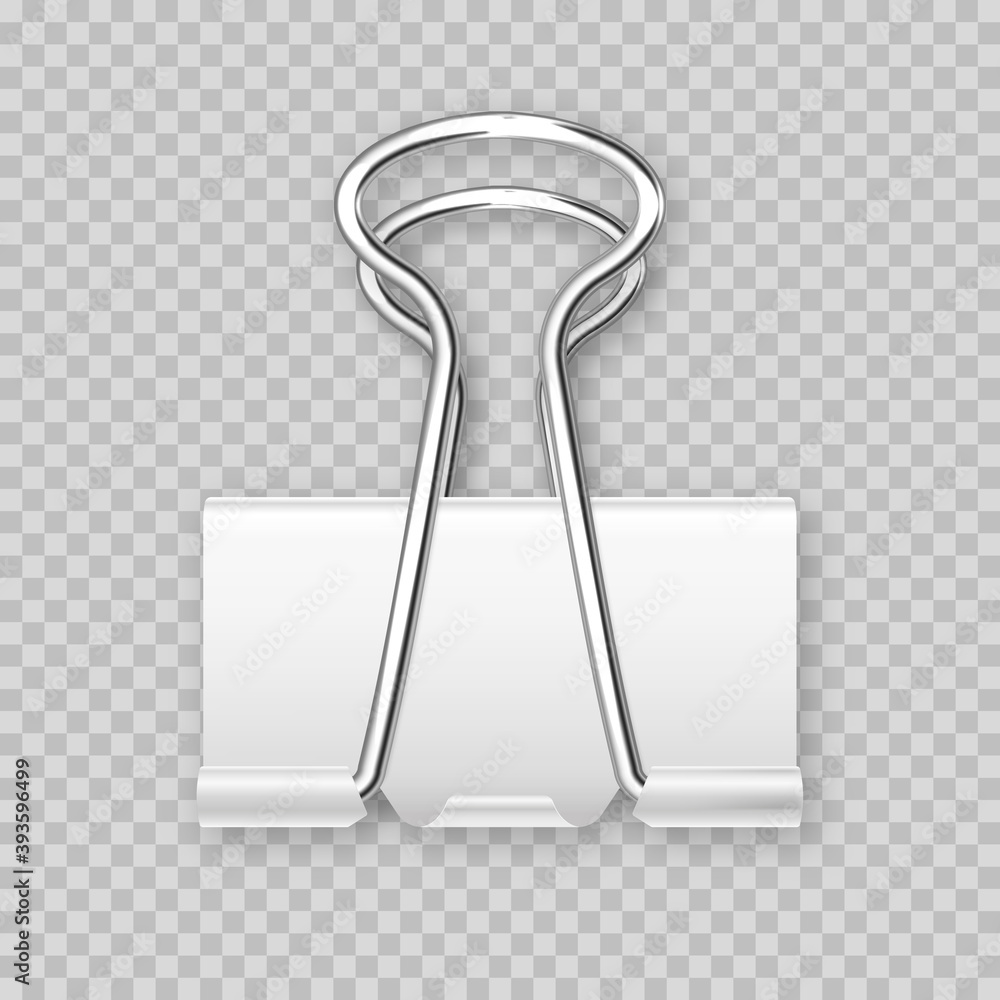 Realistic white paper binder isolated on transparent background. Paper