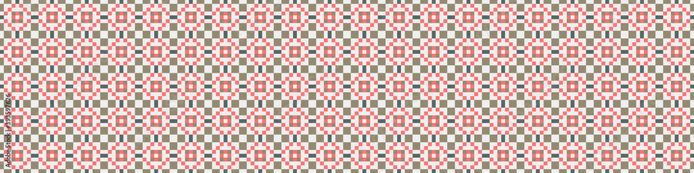 Fototapeta premium Abstract Cross Pattern Dots Logo generative computational art illustration