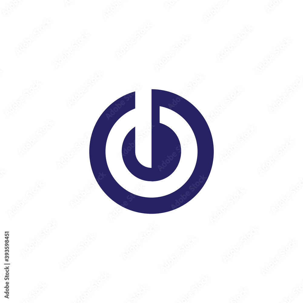 letter b circle negative space geometric logo vector letter b circle negative space geometric logo vector