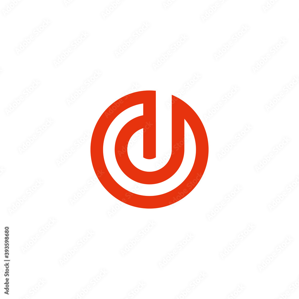 simple letter d stripe circle geometric logo vector simple letter d stripe circle geometric logo vector