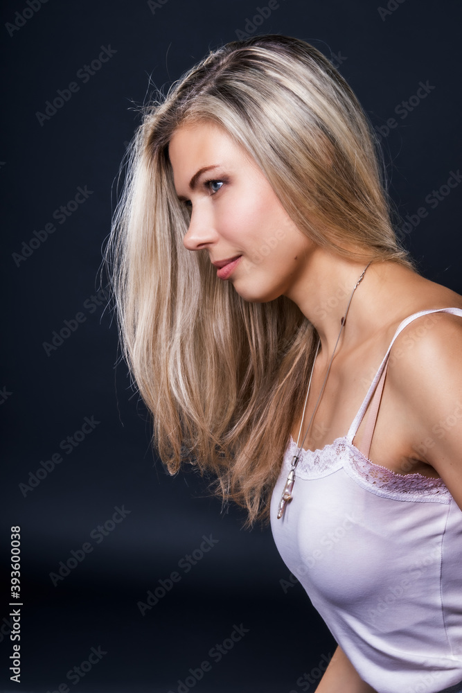 Portrait of beautiful young woman with healthy smooth skin Portrait of beautiful young woman with healthy smooth skin