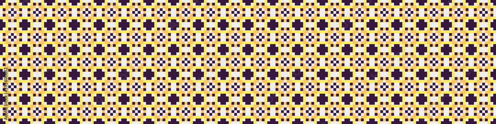 Fototapeta premium Abstract Cross Pattern Dots Logo generative computational art illustration