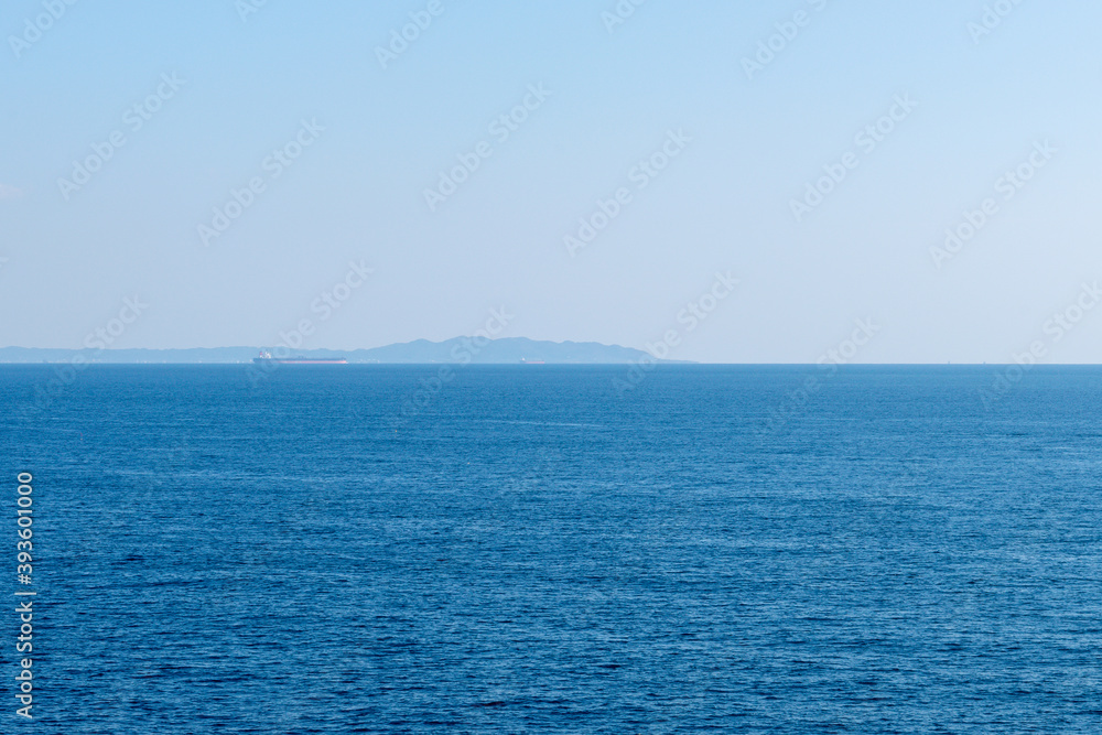 遠くに見える岬　海　房総半島　