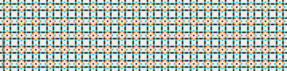 Fototapeta premium Abstract Cross Pattern Dots Logo generative computational art illustration