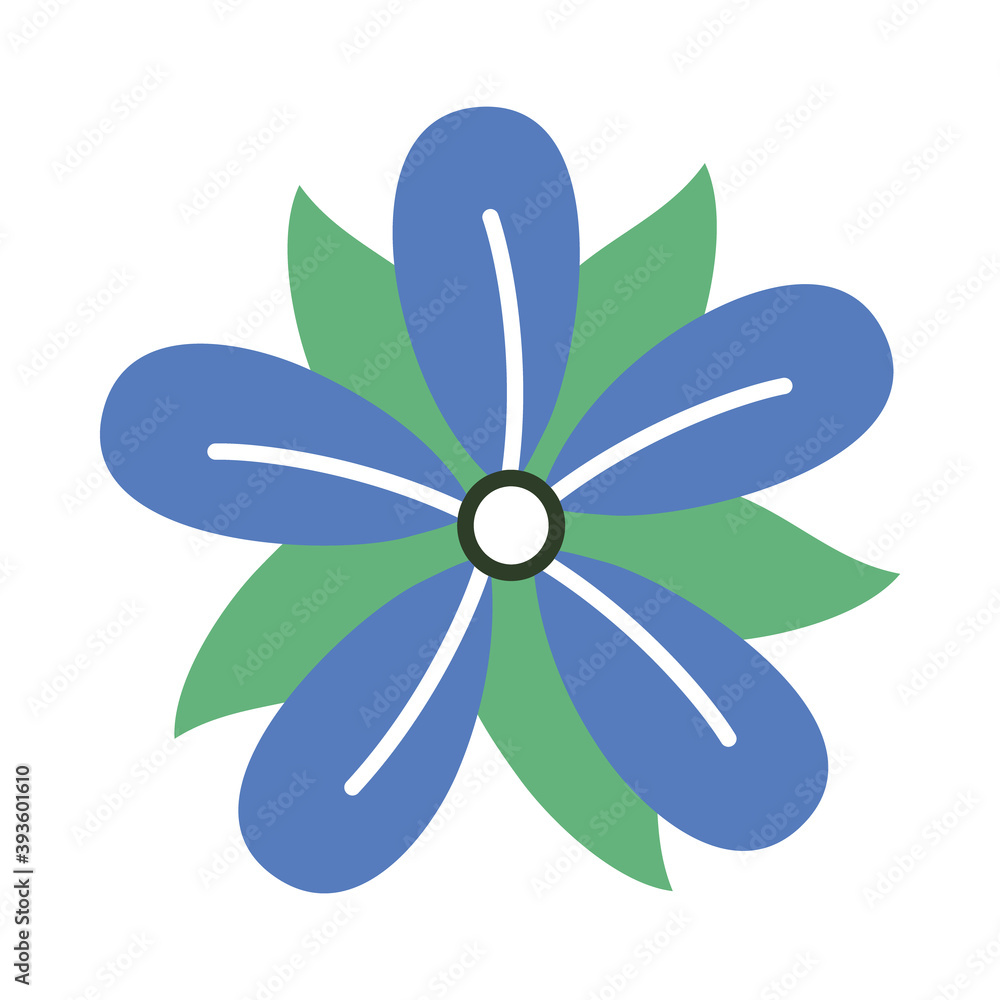 beautiful flower icon, half line half color style beautiful flower icon, half line half color style