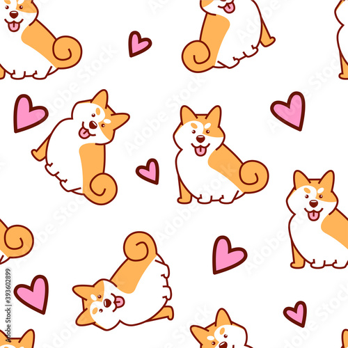 Shiba inu vector illustration pattern