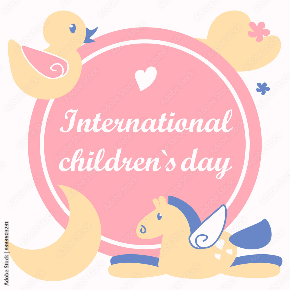 Postcard for international children's day Postcard for international children's day