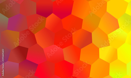 Pretty Orange and yellow polygonal background, digitally created © sharafmaksumov
