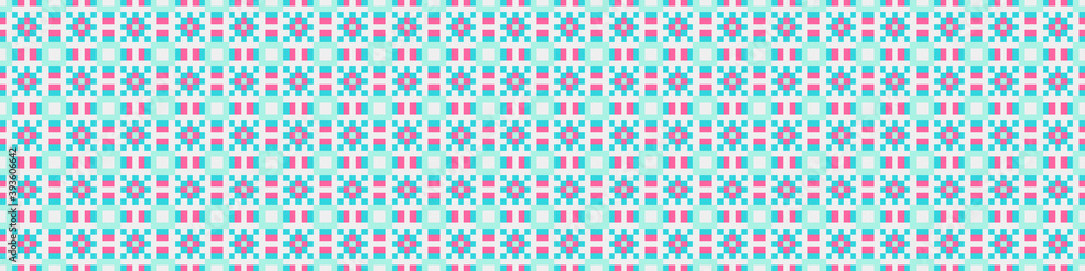 Fototapeta premium Abstract Cross Pattern Dots Logo generative computational art illustration