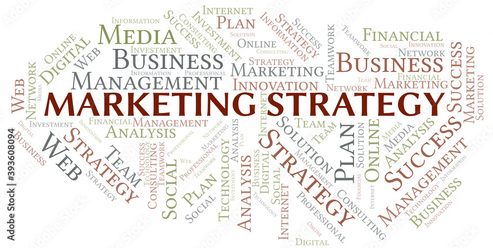 Obraz premium Marketing Strategy word cloud create with text only.