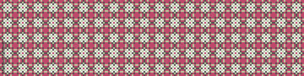 Fototapeta premium Abstract Cross Pattern Dots Logo generative computational art illustration