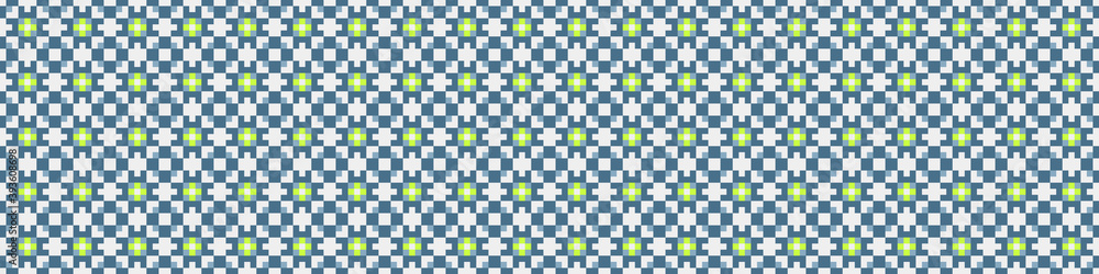 Fototapeta premium Abstract Cross Pattern Dots Logo generative computational art illustration