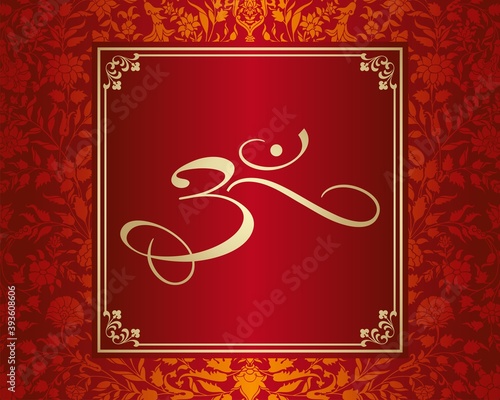 aum syllable , paisley design ,Hinduism , India	
