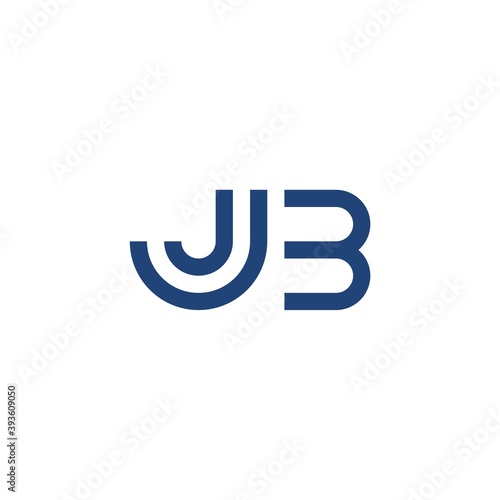 Fototapeta Naklejka Na Ścianę i Meble -  Letter JB Logo Design isolated on white background