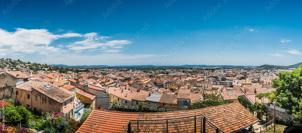 Panorama on the old town Hyères