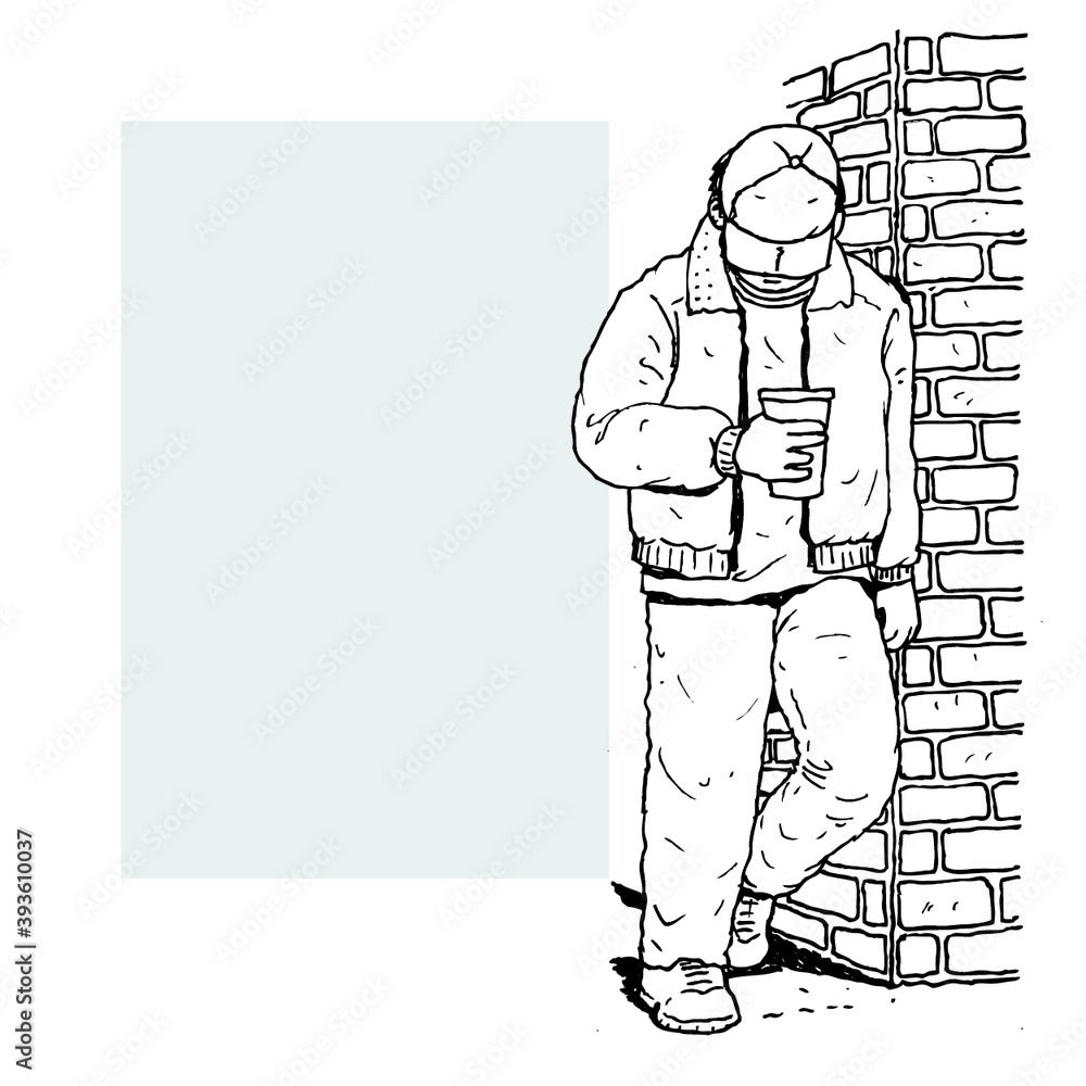 Fototapeta premium sketch of a person with a pencil