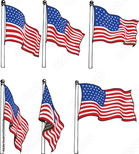 american flag set