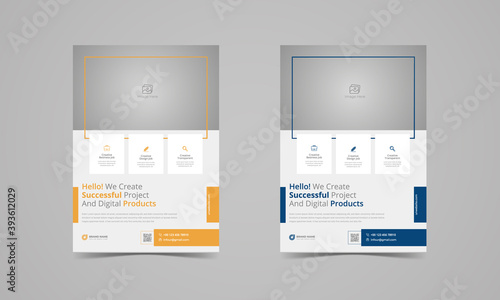 Foto corporate business flyer template design, Flyer template layout design, Creative