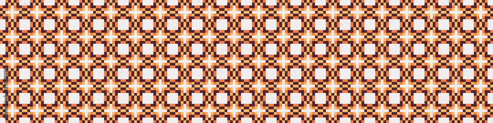 Fototapeta premium Abstract Cross Pattern Dots Logo generative computational art illustration