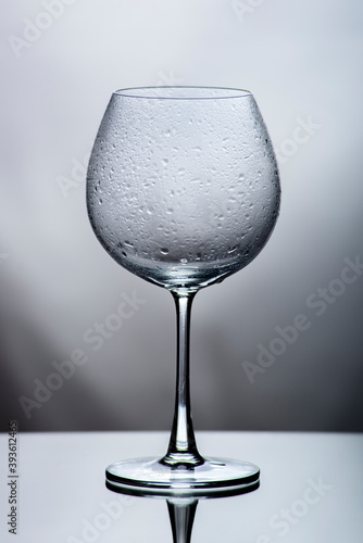 Translucent glass on white background.